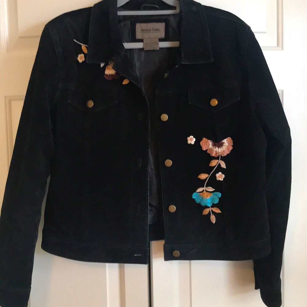 Brandon Thomas VINTAGE LEATHER jacket embroidered